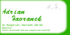 adrian havranek business card